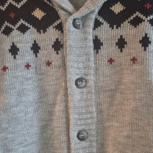 Blair Gray & Black Patterned Cardigan Nan Tucket Hamptons Preppy 80s 90s Y2k Med - Picture 5 of 10